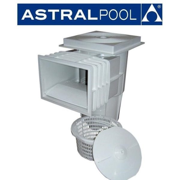 AstralPool 15l Szkimmer standard szájnyilással betonos medencéhez négyzet alakú tetővel