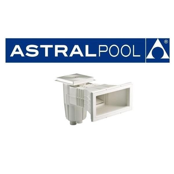 AstralPool 15l Szkimmer trapéz alakú, széles szájnyilással betonos medencéhez négyzet alakú tetővel