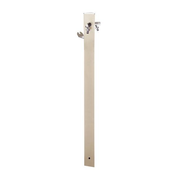 Colortap Kerti kút TRIANGLE 400 - Fehér színű, 2 db csappal, flexibilis bekötőcsővel, tömlőtartóval