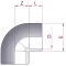 Cepex PVC Könyök 90° D50