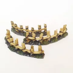 Akváriumdísz kerítés kicsi sárga 1 db