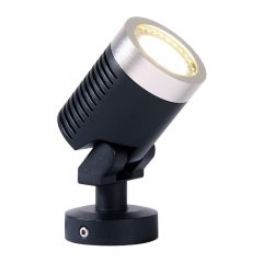   Kerti spotlámpa, Emerald 3, fekete, fehér LED lámpával, 100 x 95 x 60 mm, LightPro