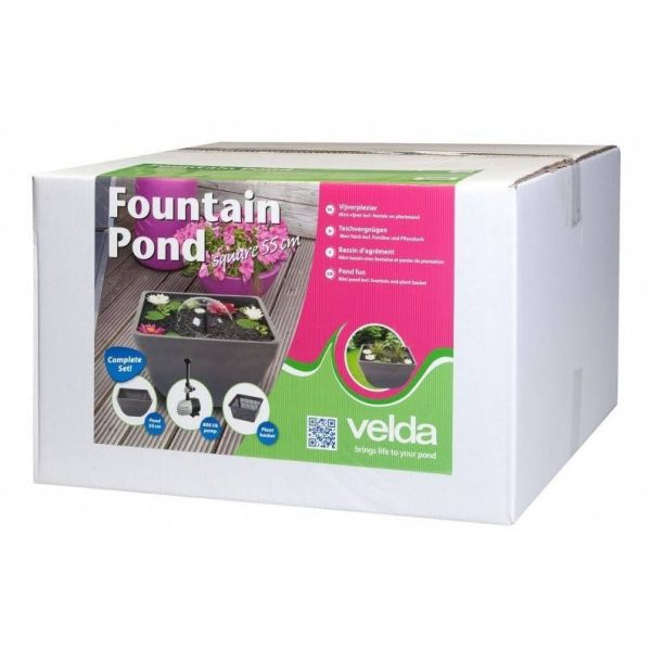 Mini tavacska szökökúttal szögletes 55 x 55 x 32 cm Velda