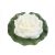 Dekor rózsa és levél 13 cm fehér Velda