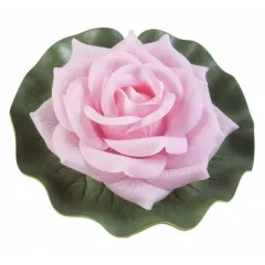 Dekor rózsa és levél 13 cm magenta Velda