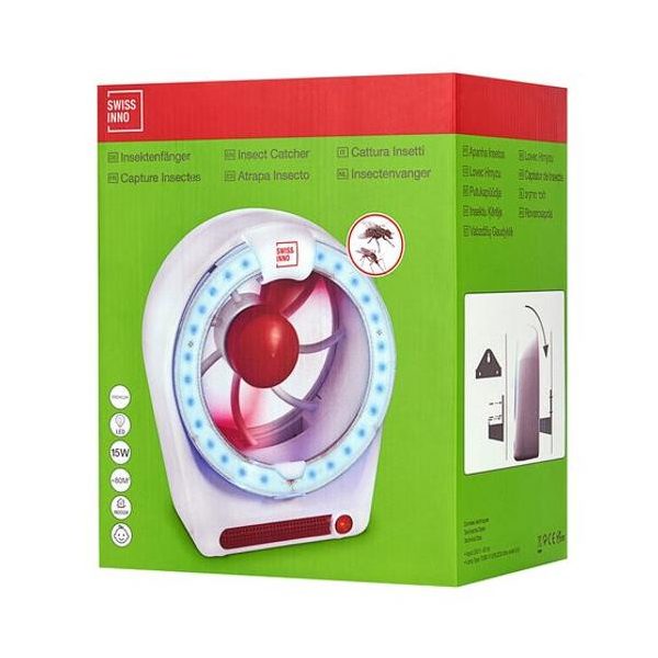 Swissinno szúnyogcsapda ventilátorral, LED lámpával, 15W