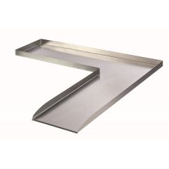   Wolga vízeséselem Jobbos rozsdamentes acél 90° 98x98x4 cm, Ubbink