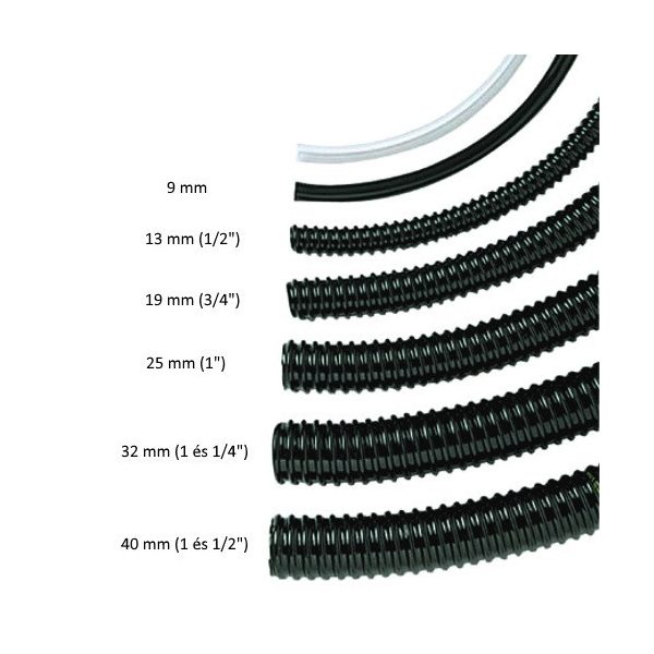 Spiráltömlő, bordás tömlő 1/2" 13 mm