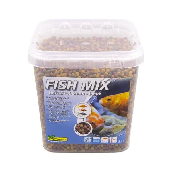 Fish Mix - Haltáp Universal 6mm pellet 5,4L, mindenfajta halnak 20 - 55 cm-ig
