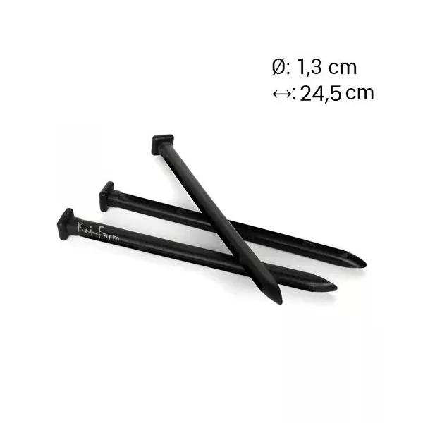 Rögzítő tüske geotextilhez, fátyolfóliához, agroszövethez, vakondhálóhoz, ágyásszegélyhez 24,5 cm