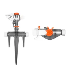   WHITE LINE WL-Z31 4-funkciós szektoros műanyag öntözőfej 3-ágú tüskével, öntözőterület 350m2, 6/24db