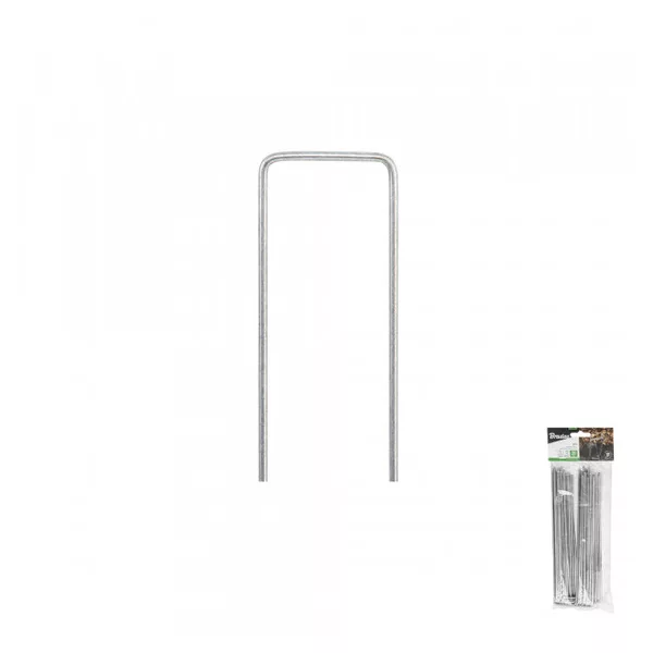 Leszúró tüske, agroszövethez/vakondhálóhoz, műfűhöz FÉM "U" alak 3cm/15cm