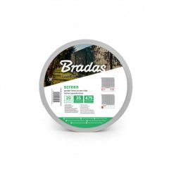   Bradas kerítéstakaró szalag 4,75cm x 35m, 450g/m2, + klipsz 20db, világosszürke 