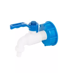   IBC csatlakozó csappal 1/2" x 1/2" acél / PP, ibcs60-ks1212