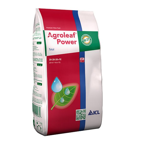 Agroleaf Power Total lombtrágya 20-20-20+TE 2kg 6 zsák/krt. 72 krt./pal.