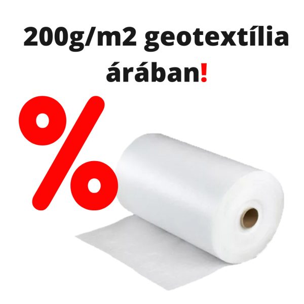 Geotextília fehér 250 g/nm 5x100m ár/nm (500m2) Személyes átvétellel