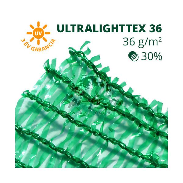 Árnyékoló háló, belátásgátló ULTRALIGHTTEX36 2 m x 50 m zöld