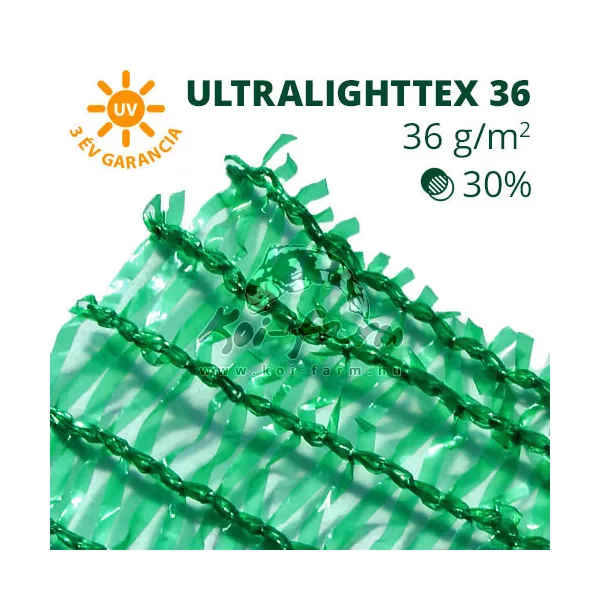 Árnyékoló háló, belátásgátló ULTRALIGHTTEX36 3 m x 10 m zöld
