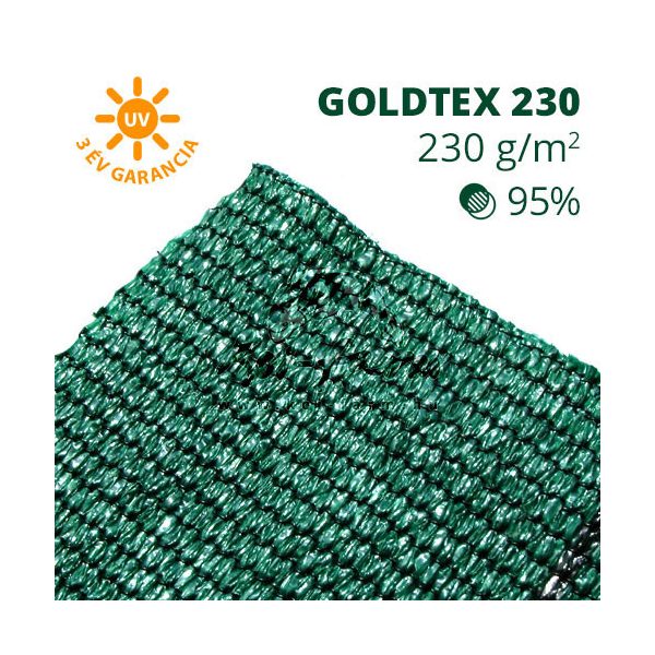 Árnyékoló háló, belátásgátló GOLDTEX230 1,8 m x 50 m zöld