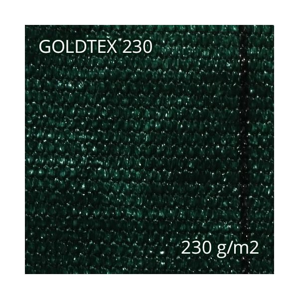 Árnyékoló háló, belátásgátló GOLDTEX230 1,8 m x 50 m zöld
