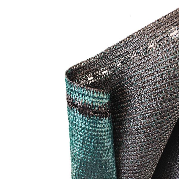 Árnyékoló háló, belátásgátló SUPERTEX260 1,5 m x 10 m duplánszőtt kétszínű sötétszürke és zöld