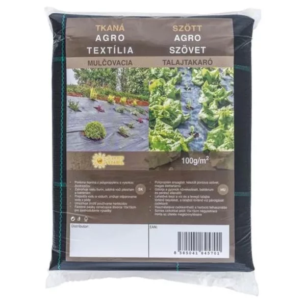 Agroszövet Fekete PPHA 0,9x10m 100g/m2 180db/pal