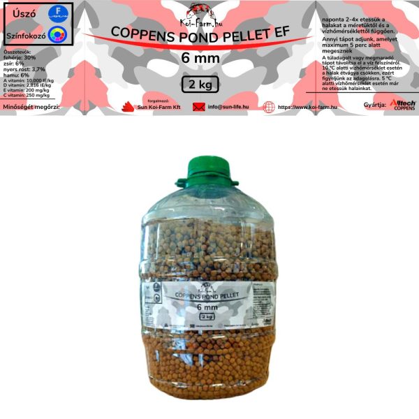 Coppens Pond Pellet EF 6.0 mm tavi haleledel 2kg flakonos