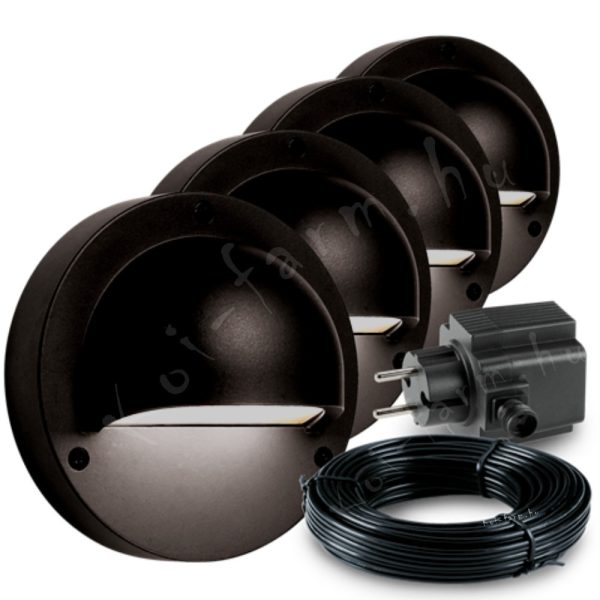 Garden Lights Deimos Black kerti LED fali lámpa szett - Utolsó darabok