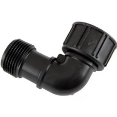   Hollanderes szelepkötő könyök KM 1" KB - Külső menetes, szürke