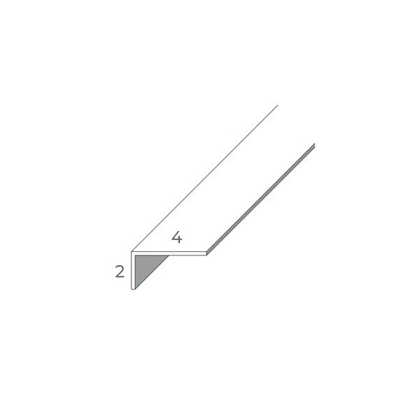 4/2 L alakúra hajlított szürke fóliabádog profil 2 méteres szál ár/fm