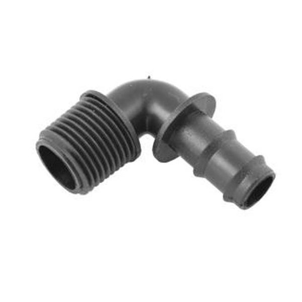 Könyök 16mm x 1/2" bordás