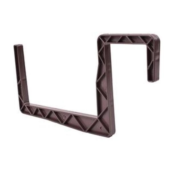 Balkonláda tartó műa. 15 cm barna, szögletes kampóval