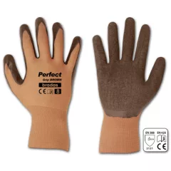   Kesztyű RWPGBR10 PERFECT GRIP BROWN latex 10" 24db/kart.