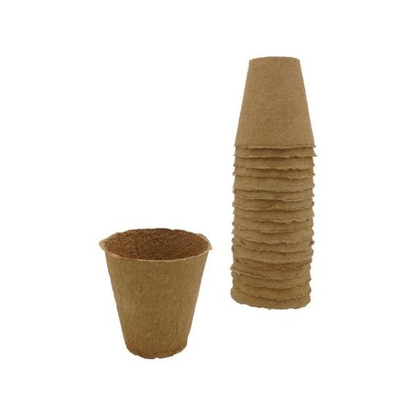 Biológiailag lebomló 100% farost cserép kerek- H8,5 x O8 cm - 18 x