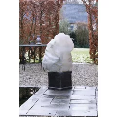   Téli takarófólia zsinórral, bézs átm. D:0,5m, 100cmx80cm, 50g/m2 3db-os szett / fátyolfólia