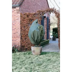   Téli takarófólia zipzárral, zöld, átm. D:2m, 250cmx314cm 70g/m2/ fátyolfólia