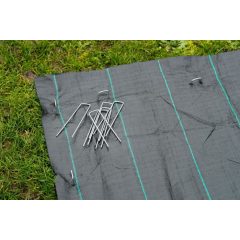   Talajtakaró rögzítő kampó 200 x 120 x 4 mm, 10db (Nature)