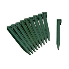   Leszúró tüske, ágyásszegélyhez, műanyag (6040631-hez) 26,7x1,9x1,8cm 10db-os szett, zöld