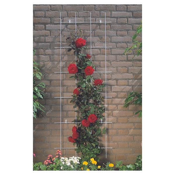Metal futtató műanyagbevonattal, fehér téglalap, 145 x 42,5 cm 