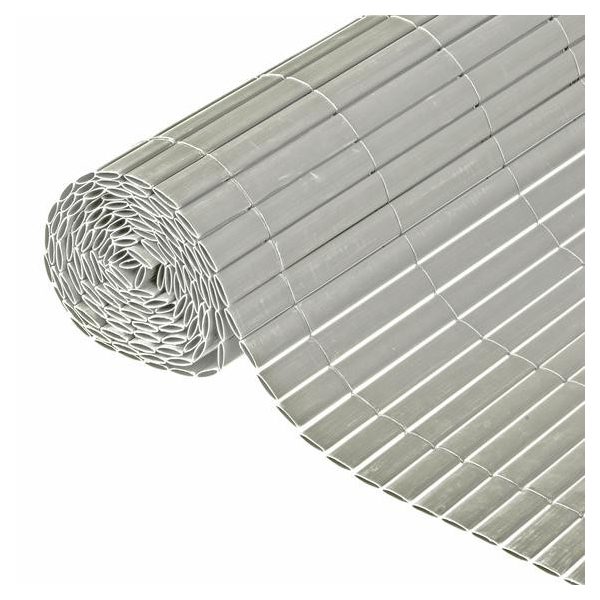 PVC dupla oldalú kerítés,rögzítővel 1,x3m, szürke