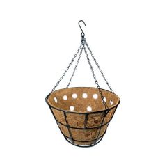   Függőkosár kókuszszőnyeg béléssel, ültetőnyílásokkal 30x50cm