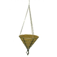   Függőkosár, Milano szett, retro/antikolt, 30 cm (fémkosár + kókuszbetét) (Nature)