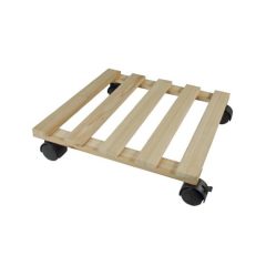 Görgős virágtalp fából 8x35x35cm