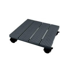   Görgős virágtartó talp,WPC alapanyagú, antracit, 7,5x30x30cm