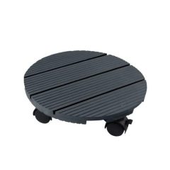   Görgős virágtartó talp,WPC alapanyagú, antracit, 7,5x30cm