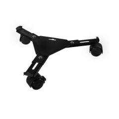   Kihúzható, antracitszínű, epoxi bevonatú görgős talp, 7x27-37x27-37cm