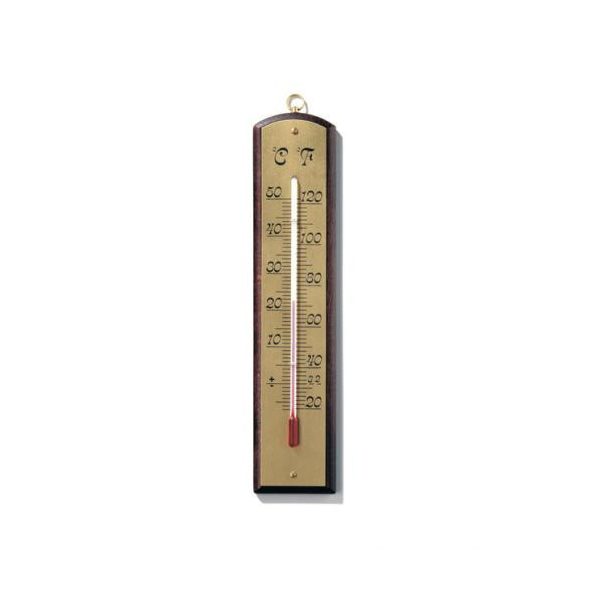 Hőmérő beltéri mahagóni/sárgaréz 21 cm (Nature)