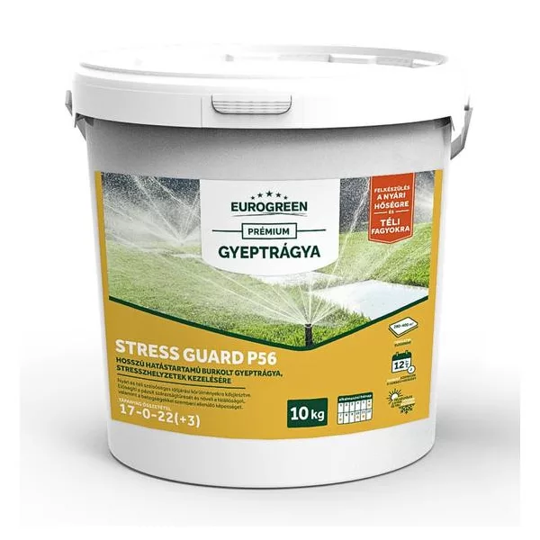 EUROGREEN Stress Guard stresszkezelő gyeptrágya P56 10 kg (250-400m2)