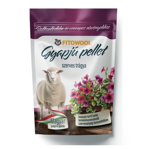Fitowool gyapjú pellet balkonládába és cserepes növényekhez 250g (36db/krt)