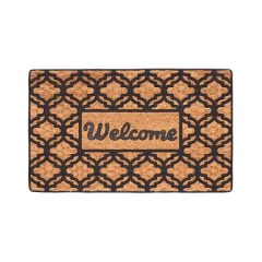Kókuszrost és gumi lábtörlő welcome felirattal 77x46cm